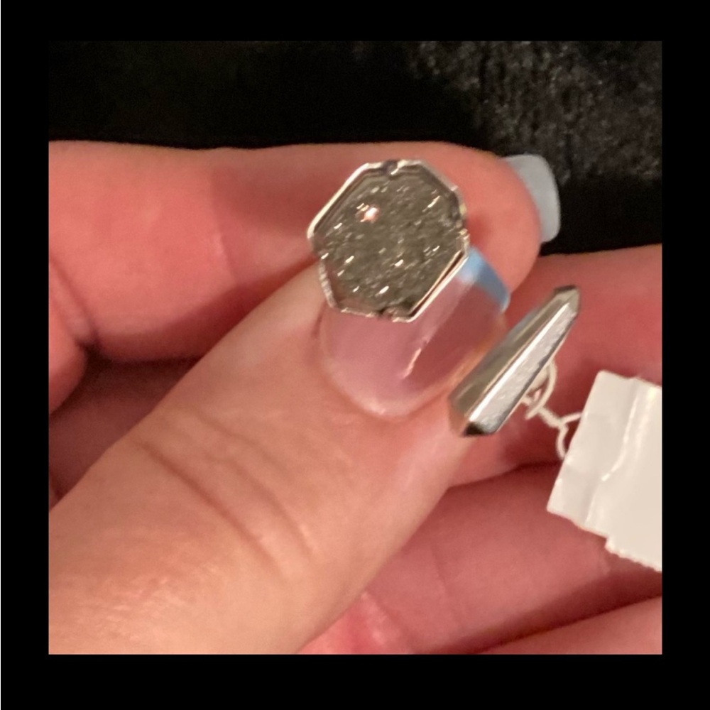 Kendra Scott Platinum Drusy Ring